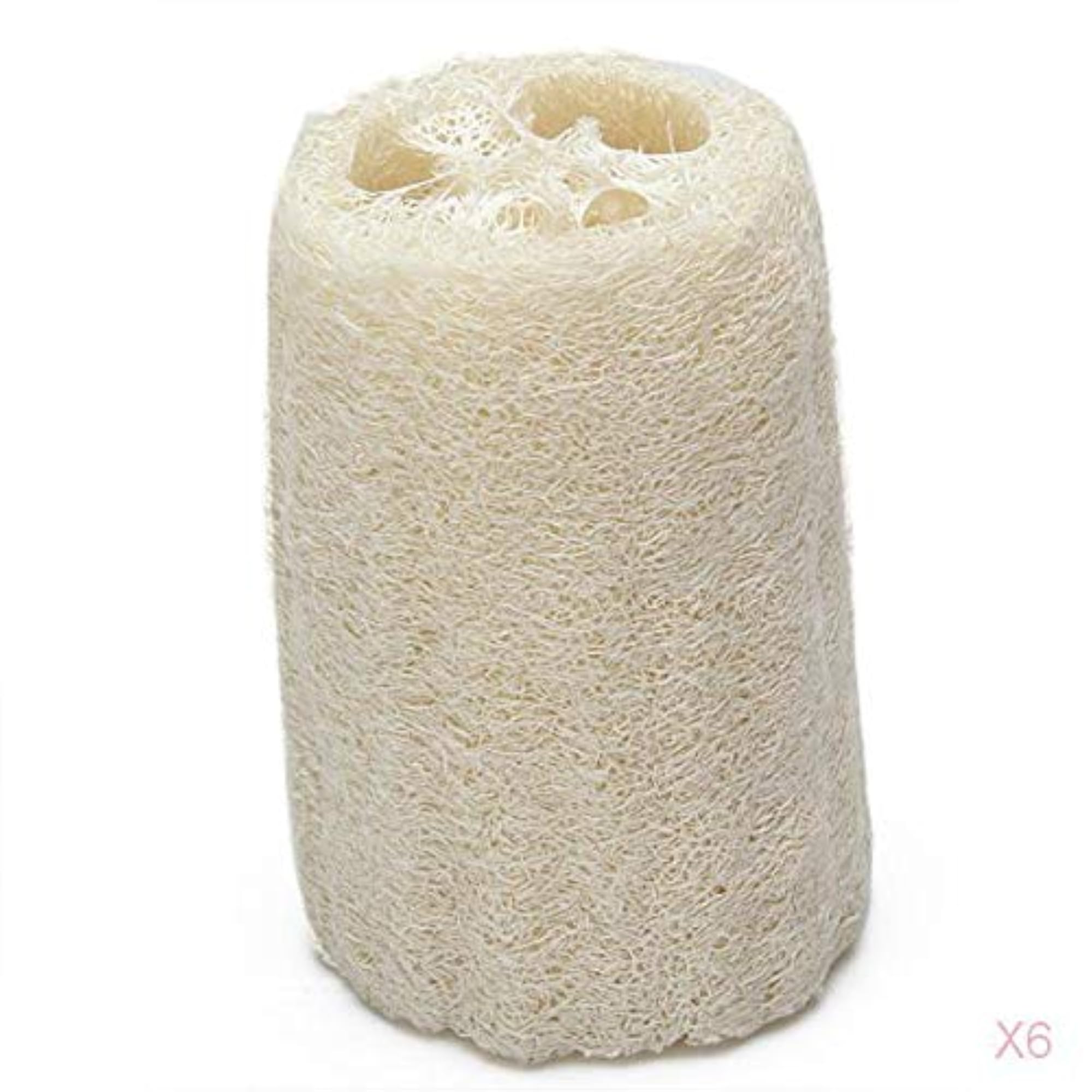 Natural Loofah Bath Shower Sponge Scrubber, Pack of 6